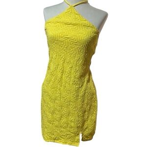 Wild Fable Halter Dress Yellow Size Medium NEW